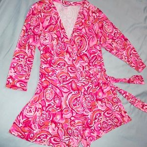 Karlie Wrap Romper Pink Pout Mango Salsa